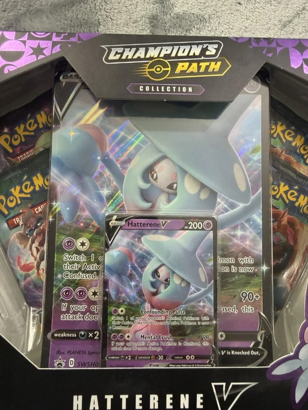 Pokemon TCG Champions Path Hatterene V Collection Box Promo Booster Sealed New